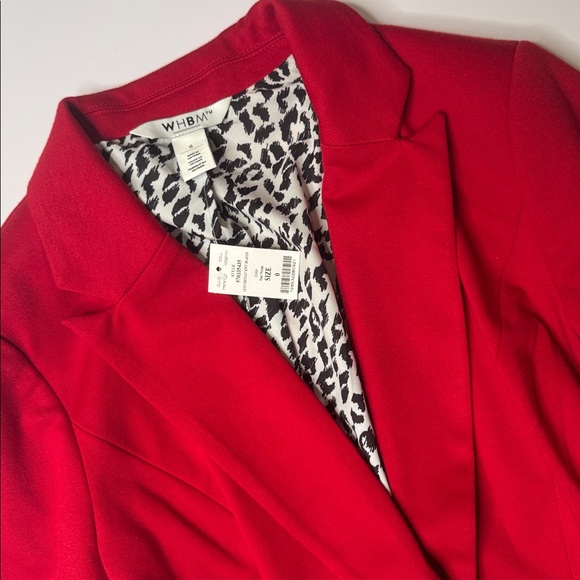 White House Black Market Bold Red Blazer - Picture 2 of 5